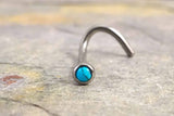 18g or 20g Turquoise Nose Ring Nose Screw Nose Stud