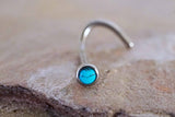 18g or 20g Turquoise Nose Ring Nose Screw Nose Stud