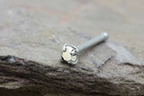 20g Metallic Silver Nose Stud Nose Ring
