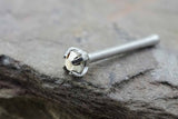 20g Metallic Silver Nose Stud Nose Ring