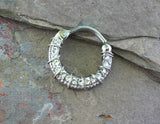 Daith Piercing Rook Earring Hoop Silver Clicker