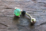 Green Opal Belly Button Rings Belly Button Jewelry