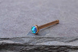 Black Rose Gold Opal Nose Stud Rose Gold Opal Nose Stud