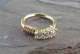 16g 18g 20g 3 Crystal Gold Hoop Rook Hoop Daith Hoop Cartilage Hoop Tragus Hoop Septum