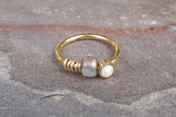 Gold White Opal Nose Hoop Nose Ring 20G Rose Gold Nose Ring