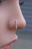 Rose Gold Boho Nose Ring AB Nose Hoop Nose Piercing