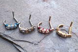 Silver Boho Nose Ring AB Nose Hoop Nose Piercing