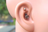 14kt Rose Gold Rook Earring Daith Piercing Eyebrow Ring