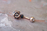 14kt Rose Gold Rook Earring Daith Piercing Eyebrow Ring