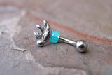 Sparrow Bird Eyebrow Ring Rook Ear Piercing or Belly Button Ring