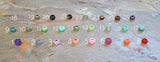 Flower Filigree Turquoise Center Rook Earring Daith Piercing Eyebrow Ring Curved Barbell