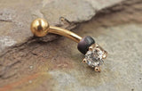 Clear Crystal Rose Gold Rook Earring Rose Gold Daith Piercing Eyebrow Ring