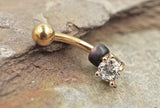 Clear Crystal Rose Gold Rook Earring Rose Gold Daith Piercing Eyebrow Ring