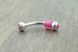 Red Opal Silver Rook Earring Daith Piercing Eyebrow Ring
