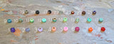 Turquoise Blue Prong Set Silver Rook Earring Daith Piercing Eyebrow Ring
