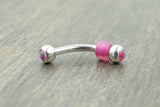 Red Opal Silver Rook Earring Daith Piercing Eyebrow Ring