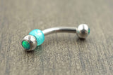 Opal Silver Rook Earring Daith Piercing Eyebrow Ring