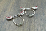 Pink Angel Wing Nipple Barbell Jewelry