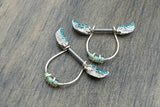 Blue Angel Wing Nipple Barbell Jewelry