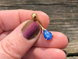 Gold Opal Belly Ring Blue Opal