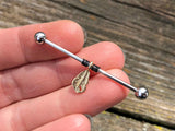 Feather Gold Industrial Barbell 14g 16g Scaffold