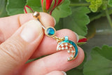 Gold Belly Rings Abalone Shell Crescent Moon Stars