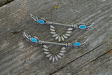 Feather Silver 14g Nipple Shield Nipple Ring Nipple Piercing
