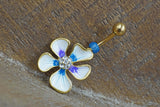 Hawaiian Hibiscus Flower Belly Button Ring