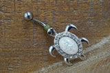 Turtle Opal Belly Button Rings - Gift for Teens - Belly Button Jewellery
