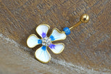 Hawaiian Hibiscus Flower Belly Button Ring