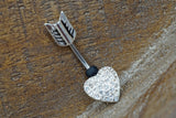 Heart and Arrow Belly Button Rings - Bow Hunter Belly Button Jewellery - Gift for Teens Under 15
