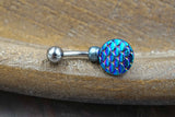 Blue Mermaid Belly Button Ring, Belly Button Jewelry, Short Belly Ring