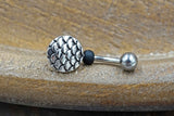 Silver Mermaid Belly Button Ring, Belly Button Jewelry, Short Belly Ring