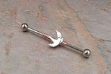 Sparrow Bird Industrial Barbell 14g Scaffold