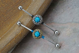 Opal Tribal Silver or Gold Industrial Barbell 14g or 16g Scaffold Piercing