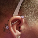 14 gauge Industrial Barbell Light Pink or Aqua Blue