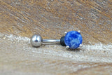 Blue Lapis Gemstone Belly Button Ring Jewelry