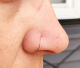 Gold, Silver or Black Braided Twisted Nose Ring Hoop