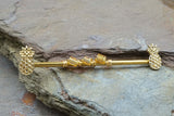 Gold Pineapple Industrial Barbell