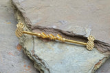 Gold Pineapple Industrial Barbell