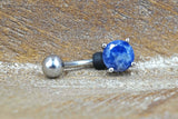 Blue Lapis Gemstone Belly Button Ring Jewelry
