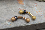Sandblasted Gold or Rose Gold Rook Earring Daith Piercing Eyebrow Ring