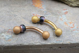 Sandblasted Gold or Rose Gold Rook Earring Daith Piercing Eyebrow Ring