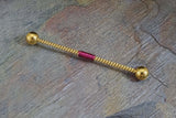 Gold Twisted Rope Industrial Barbell 14g Scaffold