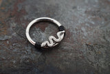 16g Silver Snake Daith Earring Clicker Rook Earring Tragus Hoop Septum Hoop Ring