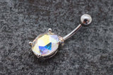 AB Aurora Borealis Belly Ring