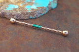 Rose Gold Twisted Rope Industrial Barbell 14g Scaffold