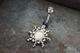 White Sun Silver Belly Button Navel Rings - Gift under 20