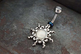 White Sun Silver Belly Button Navel Rings - Gift under 20