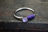 Illuminating Purple Nose Hoop Nose Ring 20G Silver Nose Ring